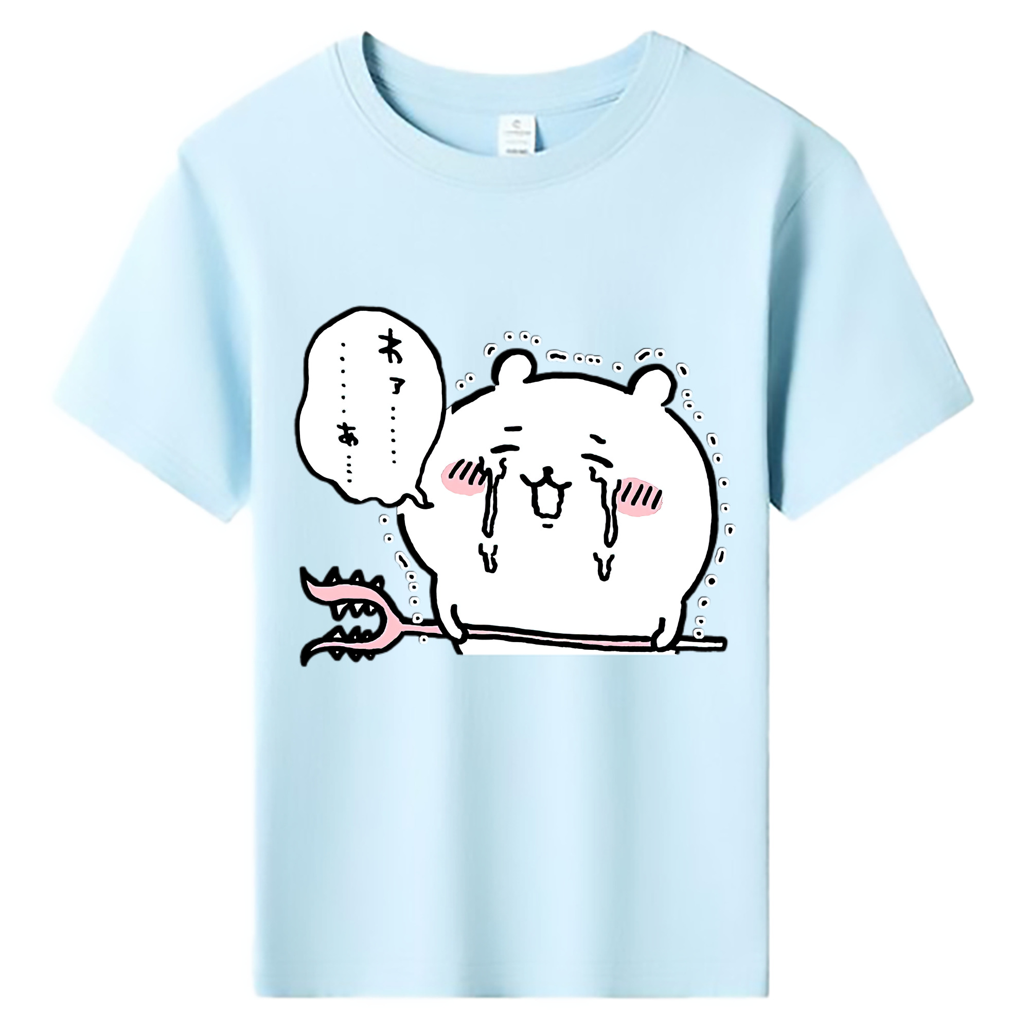 （画像用） ちいかわ ちいかわ Chii-kawa chiikawa 綿100％キッズTシャツ（フロントプリント）